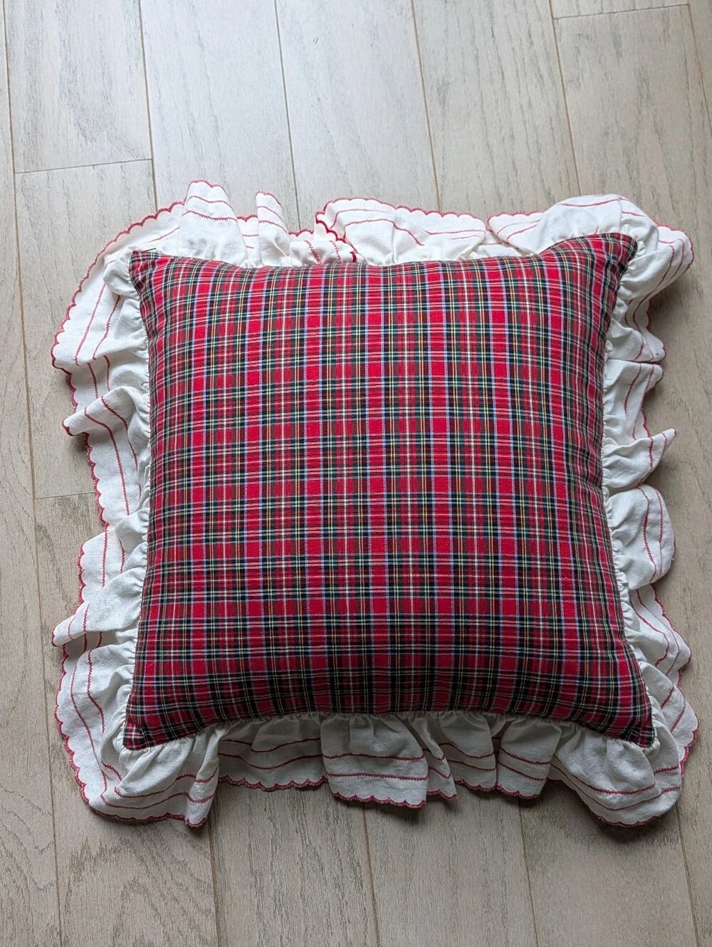 vintage RALPH LAUREN tartan plaid pillow